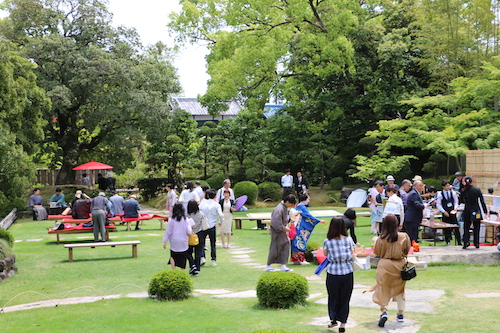 京都八幡市・松花堂公園　​復興イベント・テレビ番組収録での野点席
